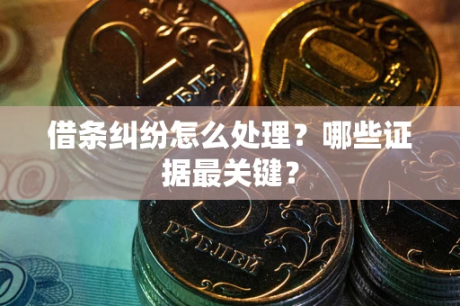 武汉借条纠纷怎么处理？哪些证据最关键？