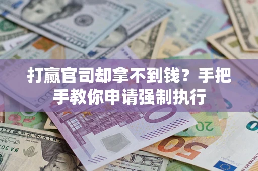武汉打赢官司却拿不到钱？手把手教你申请强制执行