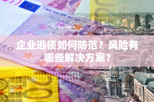 武汉企业逃债如何防范？风险有哪些解决方案？