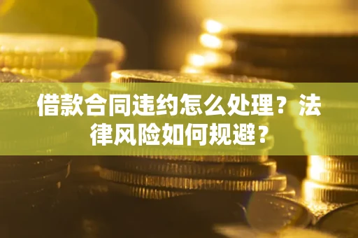 武汉借款合同违约怎么处理？法律风险如何规避？