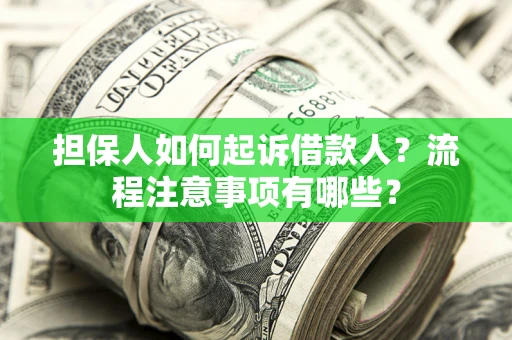 武汉担保人如何起诉借款人？流程注意事项有哪些？